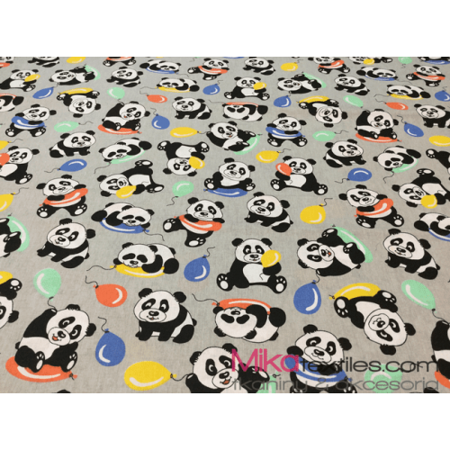  Tkanina dziecięca pandy i balony